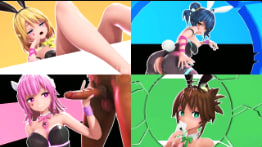 肯姆肯姆俱乐部兔女郎cosplay：高评分性爱盛宴 蜜穴水花四溅热潮喷发