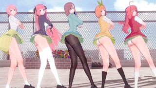 KKVMDMMD 五等分の花嫁 一花二乃三玖四葉五月 五姐妹輪流被巨根狂幹到潮吹失神