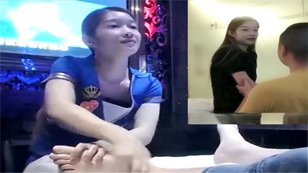 足疗会所撩骚女技师，巨乳按摩后爆操内射