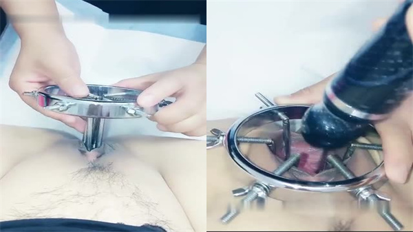 周晓琳骚逼被扩阴器撑爆 尿道口遭大哥疯狂插干